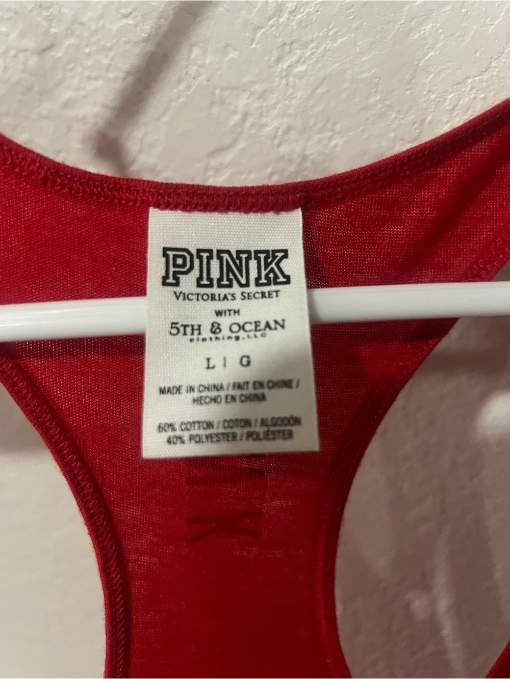 PINK Victoria's Secret Red angels mlb Anaheim Los Ángeles Racerback Tank Top - Picture 3 of 3